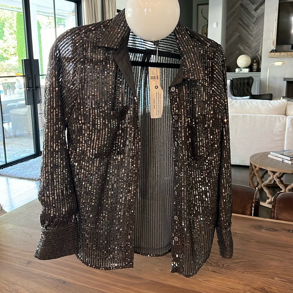 Anthropologie sequined shirt